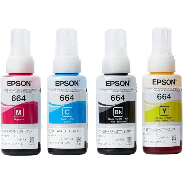 Epson EcoTank 664 All Colors Multipack Ink Bottles - Image 3