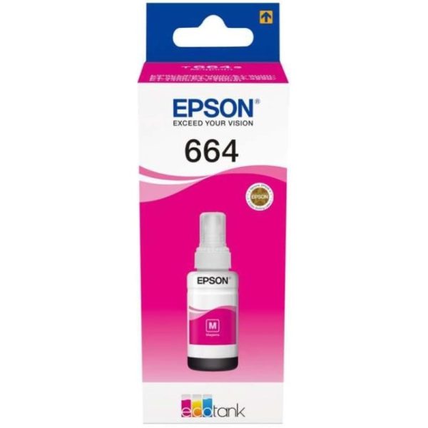 Epson 664 EcoTank Magenta Ink Bottle- T6643 - 70ml
