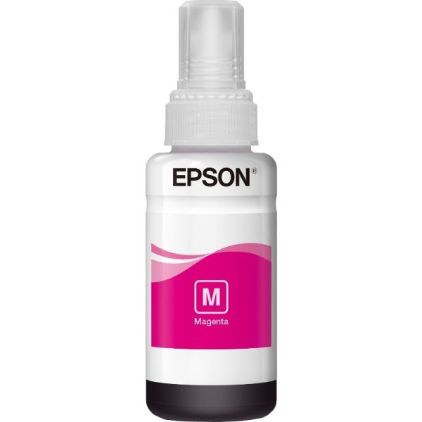 Epson 664 EcoTank Magenta Ink Bottle- T6643 - 70ml - Image 2