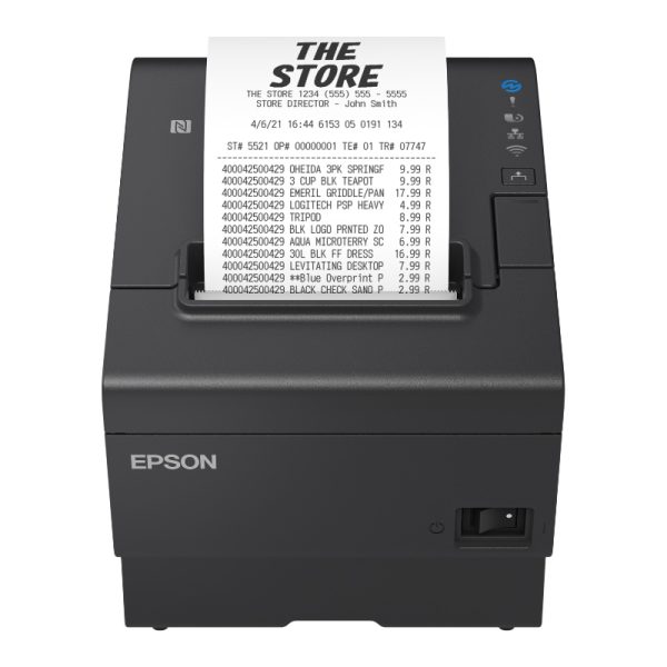 Epson TM-T88VII (112) - POS Receipt Printer - USB, Ethernet and Serial connectivity - Black Color