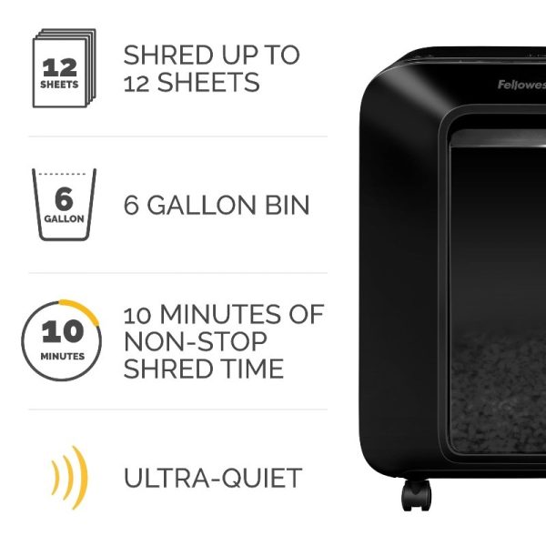 Fellowes Powershred LX200 Cross Cut Office Heavy Duty Shredder - Image 3