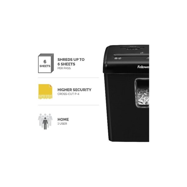 Fellowes Powershred P-30C Cross-Cut Shredder - Black - Image 2