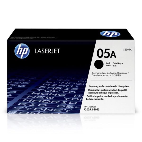HP 05A Black Original LaserJet Toner Cartridge, CE505A