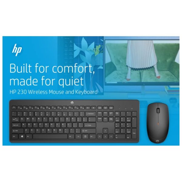 HP 230 Wireless Keyboard and Mouse Combo - White Color - Image 2