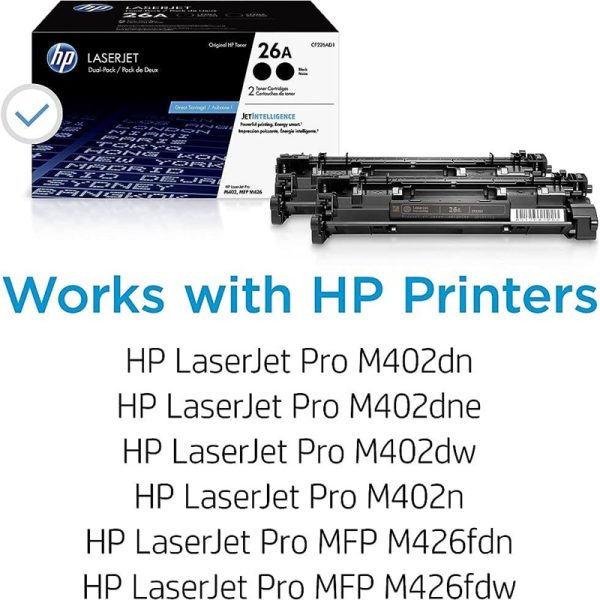 HP 26A Black Original LaserJet Toner Cartridge, CF226A - Image 2