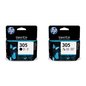 HP 305 Combo Pack - Tri-color and Black Original Ink Cartridges