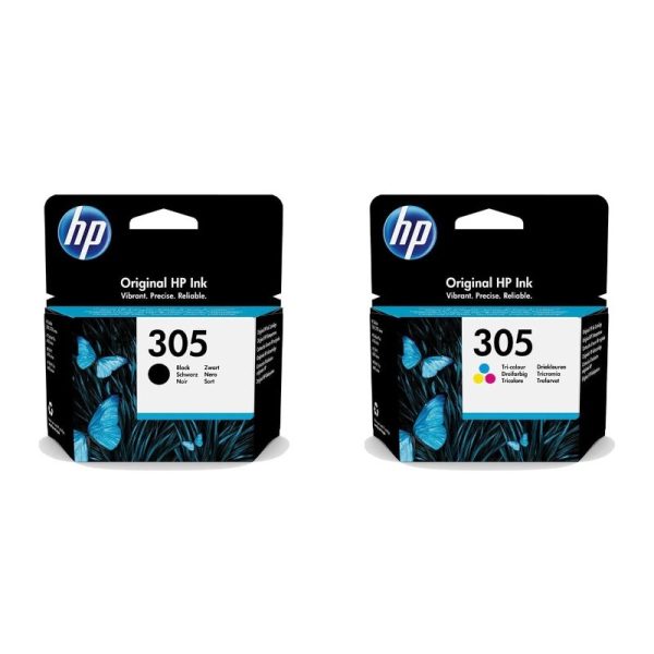 HP 305 Combo Pack - Tri-color and Black Original Ink Cartridges