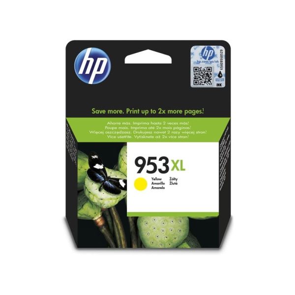 HP 953XL High Yield Yellow Original Ink Cartridge-F6U18A