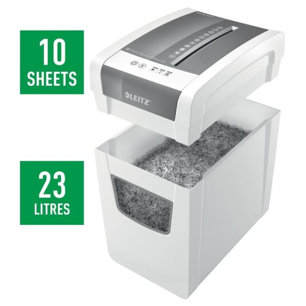 Leitz IQ Slim Home Office Cross Cut Paper Shredder-P4 - Image 2