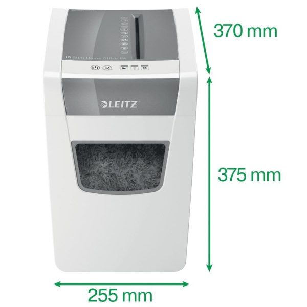 Leitz IQ Slim Home Office Cross Cut Paper Shredder-P4 - Image 3
