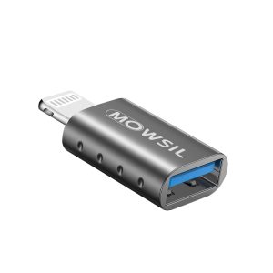 Mowsil Lightning Male to USB A 3.0 Female Adapter for iPhone OTG