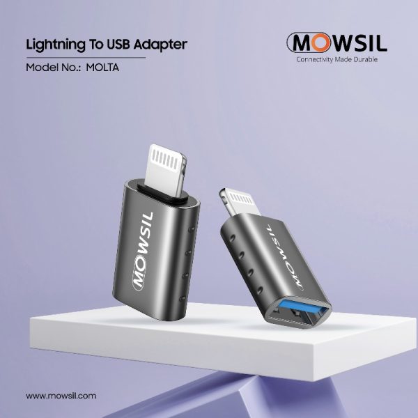 Mowsil Lightning Male to USB A 3.0 Female Adapter for iPhone OTG - Image 6