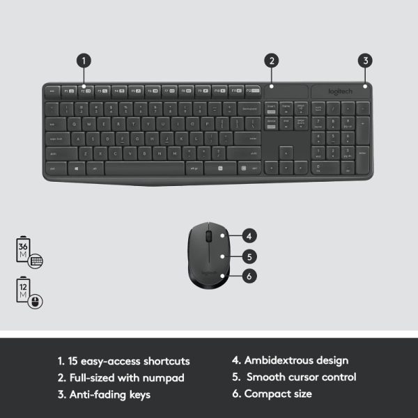 Logitech MK235 Wireless Keyboard and Mouse Combo - Image 4