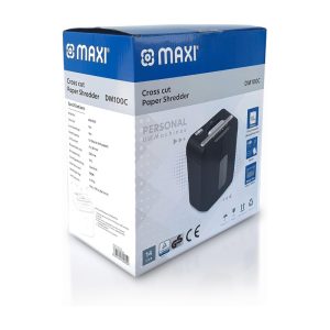 Maxi DM-100C Paper Shredder 10-Sheet Cross-Cut, 14 Litres Shredder for Home and Office