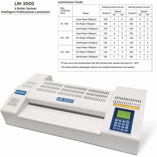 Maxi - A3 Auto Feeder Laminator with 6 Roller System | LM-3000 - Image 3