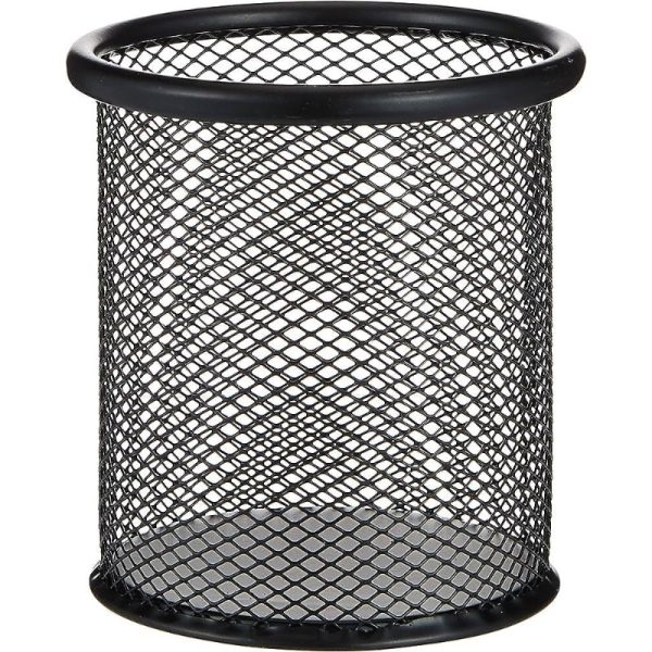 Maxi Mesh Pen and Pencil Holder Metal Black