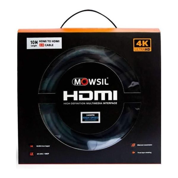 Mowsil HDMI To HDMI (2.0) 4K Cable - 10 Meter