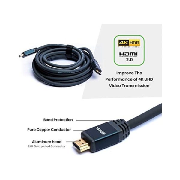 Mowsil HDMI To HDMI (2.0) 4K Cable - 10 Meter - Image 3