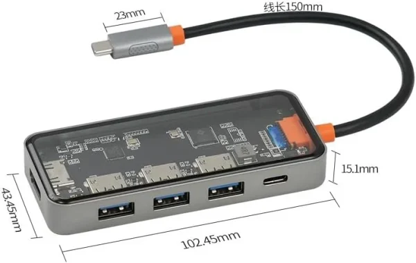 Mowsil USB TYPE-C Hub 5 IN 1 Adapter - Image 2