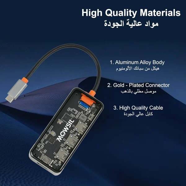 Mowsil USB TYPE-C Hub 5 IN 1 Adapter - Image 3