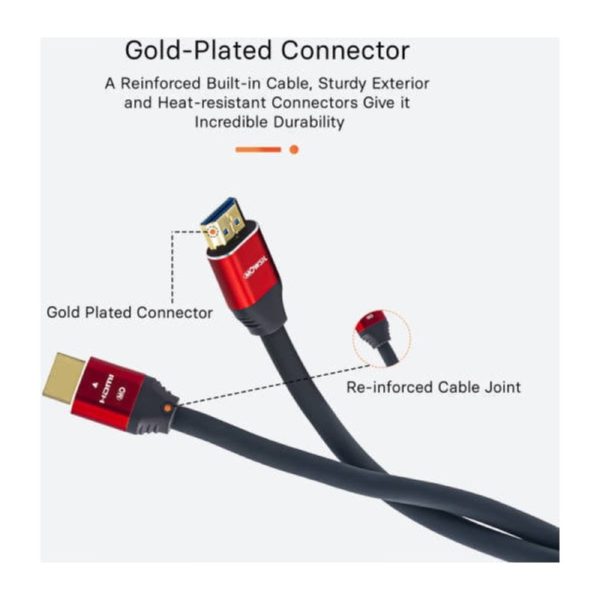 Mowsil 4K 1.4V HDMI Cable, High-Speed HDMI Male to HDMI Male - 2.0 Meter | MOHD102 - Image 3