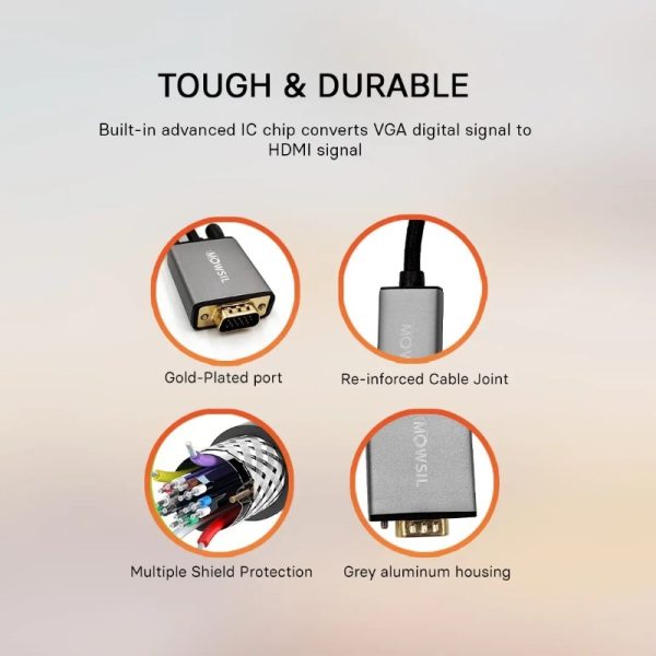Mowsil VGA To HDMI Adapter - Image 2