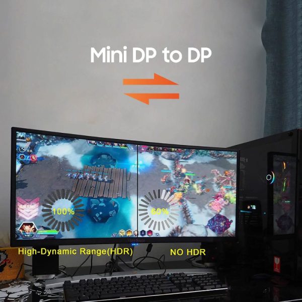 Mowsil Mini DP to DP 4K Cable 2Mtr - Image 5