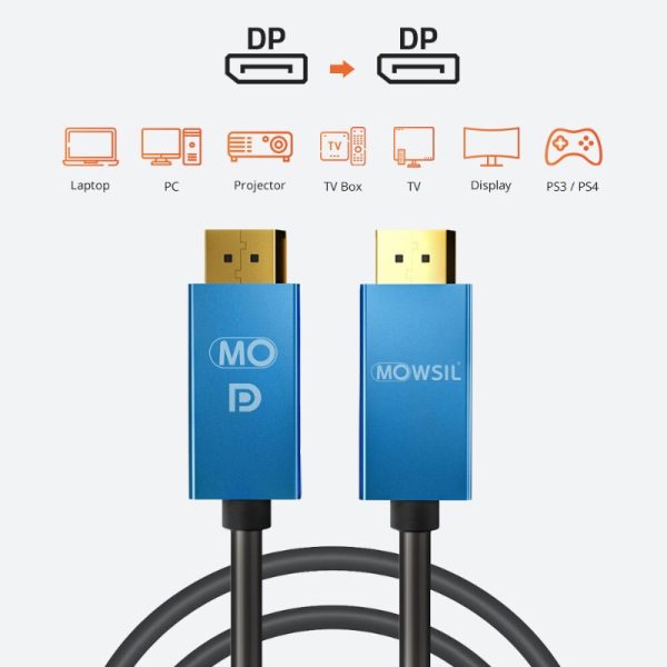 Mowsil DP 4K 60Hz 1.2 DP Cable-3Mtr - Image 2