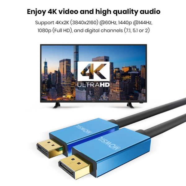 Mowsil DP 4K 60Hz 1.2 DP Cable-3Mtr - Image 3