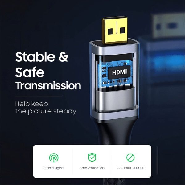 Mowsil HDMI 4K 60Hz 2.0 HDMI Cable Braided 1Mtr - Image 4