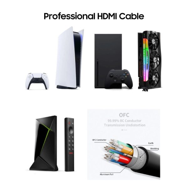 Mowsil HDMI 8K 60Hz 2.1 Cable Braided-5Mtr - Image 3