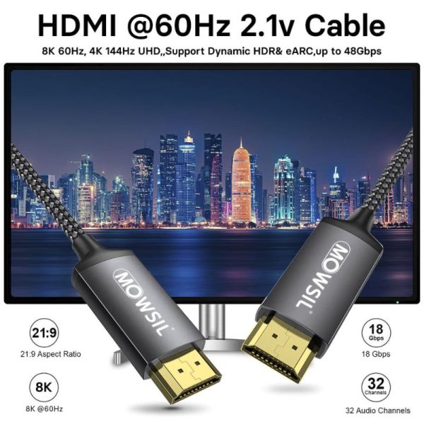 Mowsil HDMI 8K 60Hz 2.1 Cables-2Mtr - Image 5