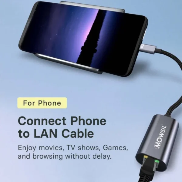 Mowsil USB-C to Lan Gigabit RJ45 Adapter - Image 2