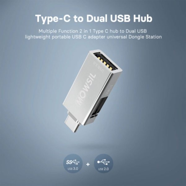Mowsil USB-C to USB 2 port Converter - Image 3