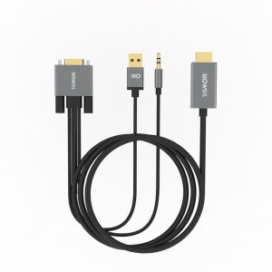 Mowsil VGA to HDMI Cable 2Mtr with Audio