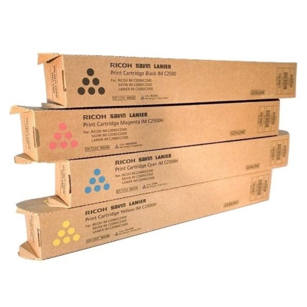 Genuine Ricoh IM C2500 Black and IM C2500H Colors Toner Cartridge Set