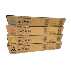 Ricoh MPC2503 Toner Cartridge Set - Black with High Capacity Color Cartridges