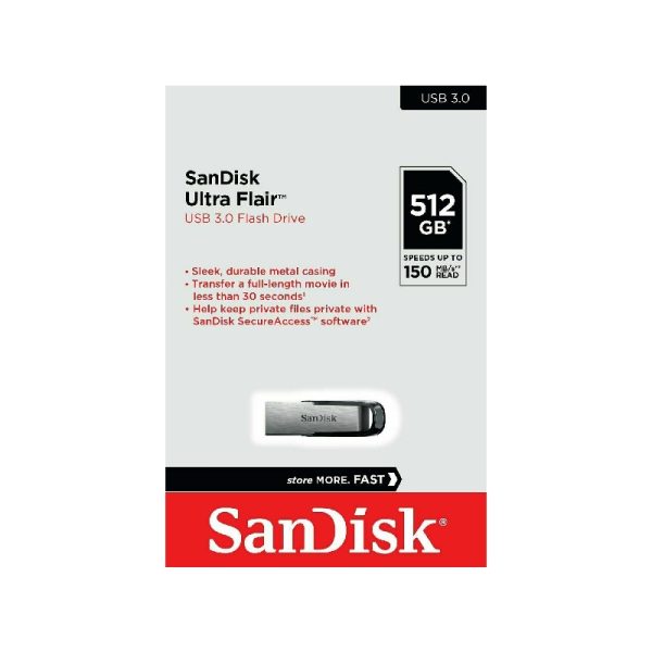 SanDisk Ultra Flair USB 3.0 Flash Drive-512GB