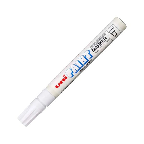 Uni-Paint PX-20 Oil-Based Paint Marker, Medium Point, White, 12 Pcs - Image 3