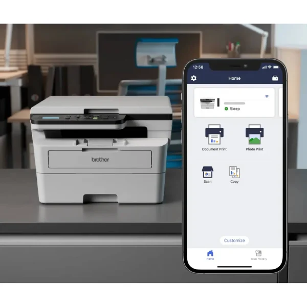 Brother DCP-B7640DW Mono Laser Printer with Duplex Printing and Wi-Fi Connectivity - Image 4