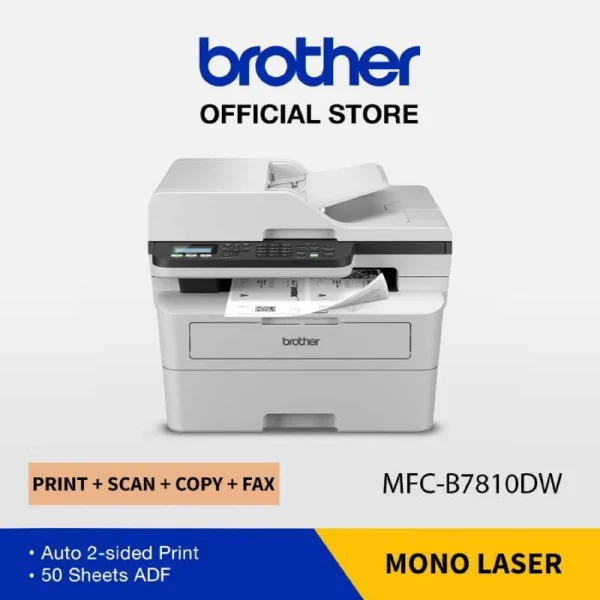 Brother MFC-B7810DW Mono Laser Printer with Duplex Printing and Wi-Fi Connectivity - Image 3