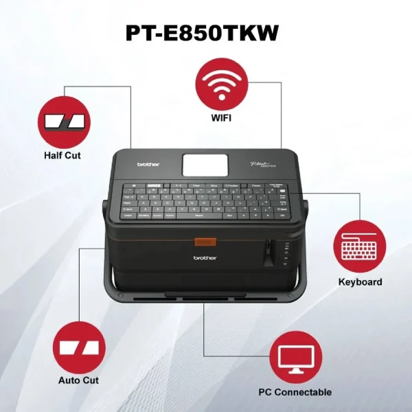 Brother PT-E850TKW Label Printer with Wi-Fi Connectivity - Image 5