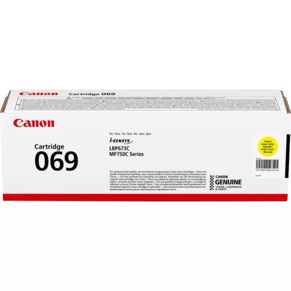 Canon Genuine 069 Toner Cartridge – Yellow