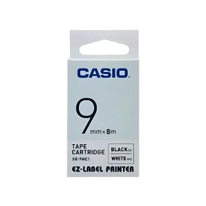 CASIO 9mm Black on White EZ-Label Cartridge | XR-9WE1
