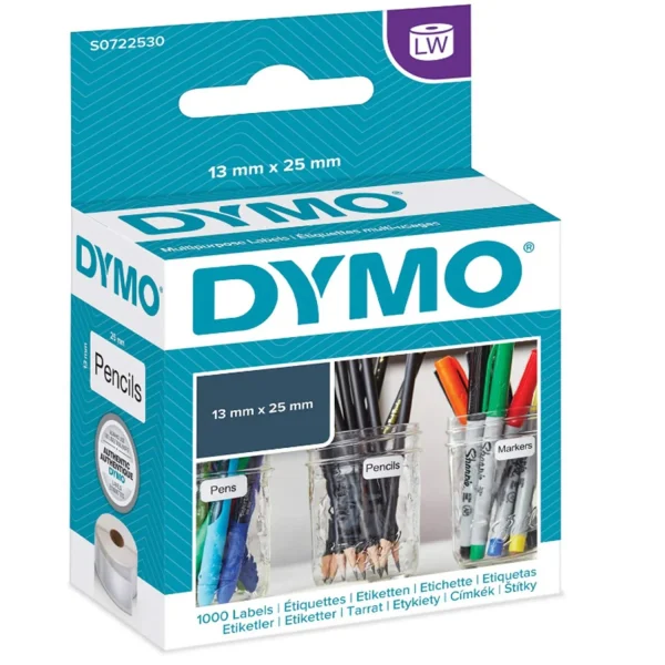 Dymo LabelWriter Multi-Purpose Labels 25mm x 13mm - White - S0722530