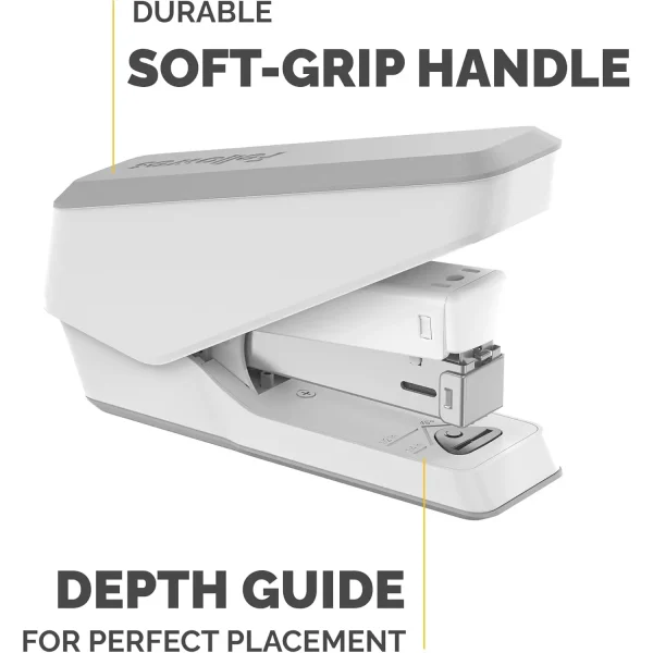 Fellowes LX840 Easy-Press Half Strip Stapler – White - Image 2