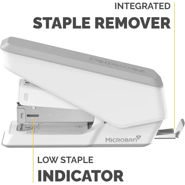 Fellowes LX840 Easy-Press Half Strip Stapler – White - Image 3