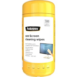Fellowes Screen Cleaning Wipes - 100 Pcs Tube
