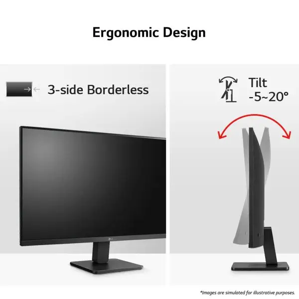 LG 24 inch IPS FHD 100Hz Monitor with AMD FreeSync™ – 24MR400-B - Image 3