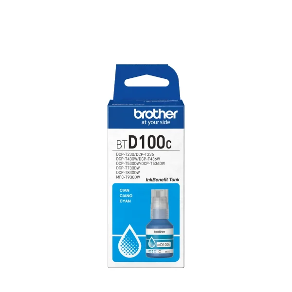 Brother Genuine BTD100C Cyan Ink bottle – 48.8ml